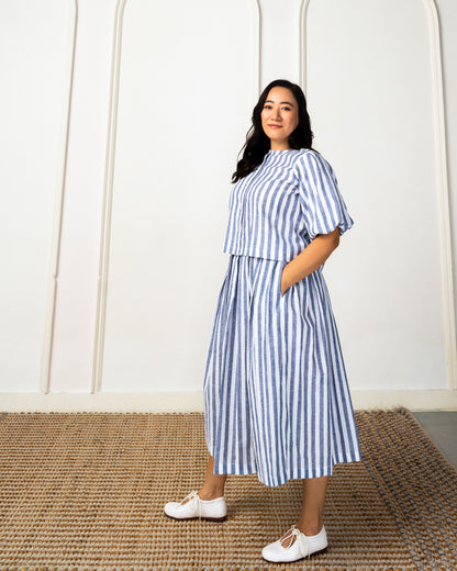 Chiyo Lapis Linen Skirt & Top Set