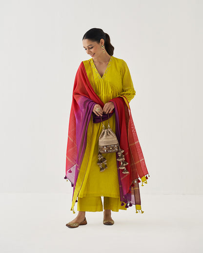 The Basanti Silk Chanderi Ensemble