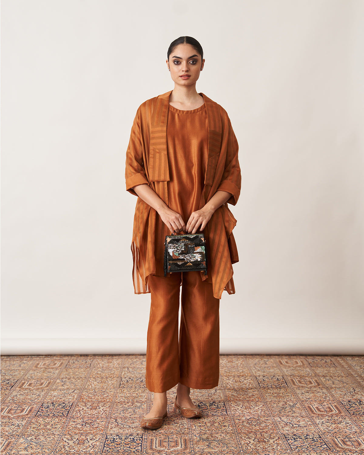 The Bronze Silk Chanderi Ensemble