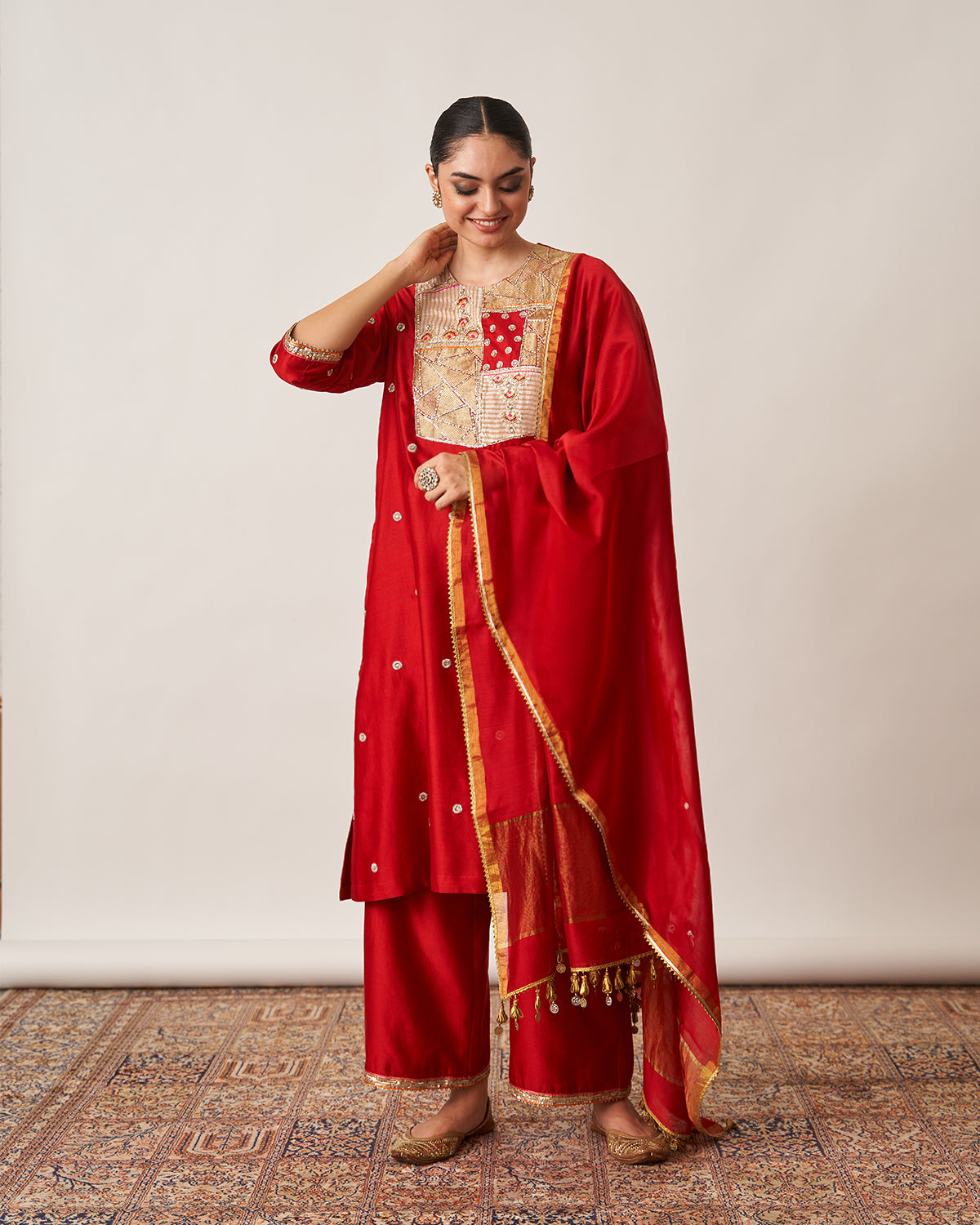 The Sindoori Silk Chanderi & Banarasi Set