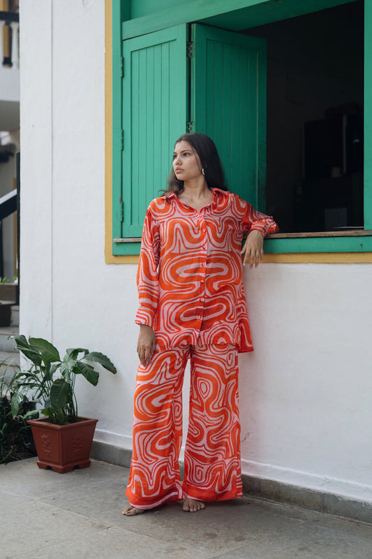Maira Co-ord Set (Orange)