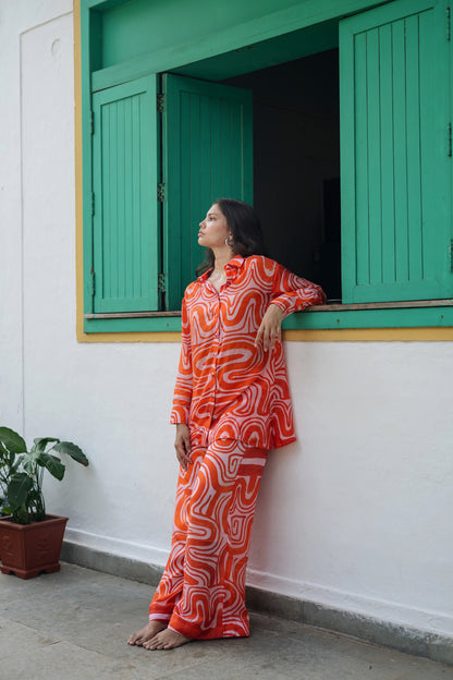 Maira Co-ord Set (Orange)