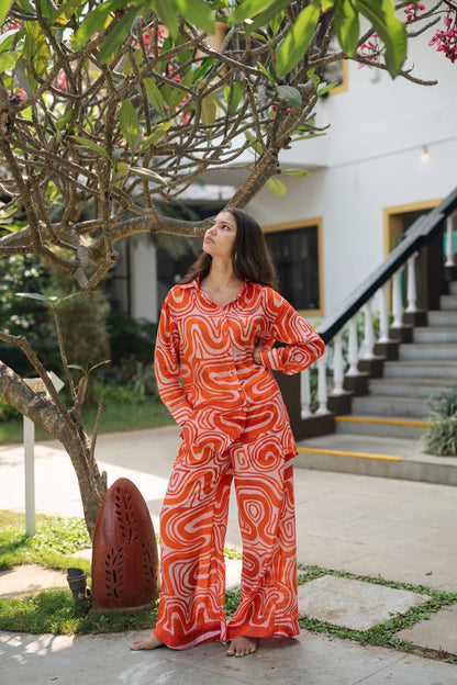 Maira Co-ord Set (Orange)