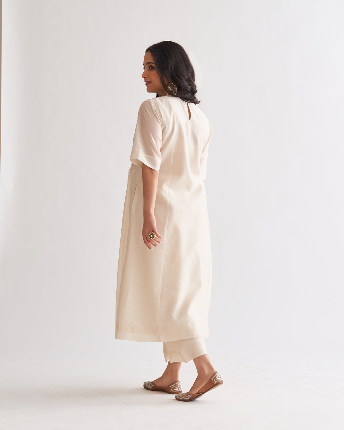 The Off-White Silk Chanderi Ensemble