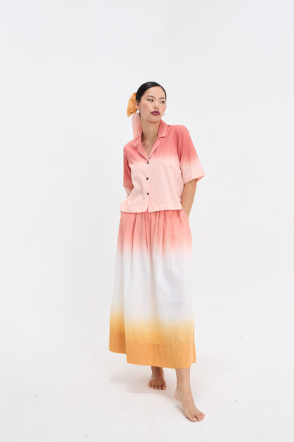 Ombre Skirt Top Set