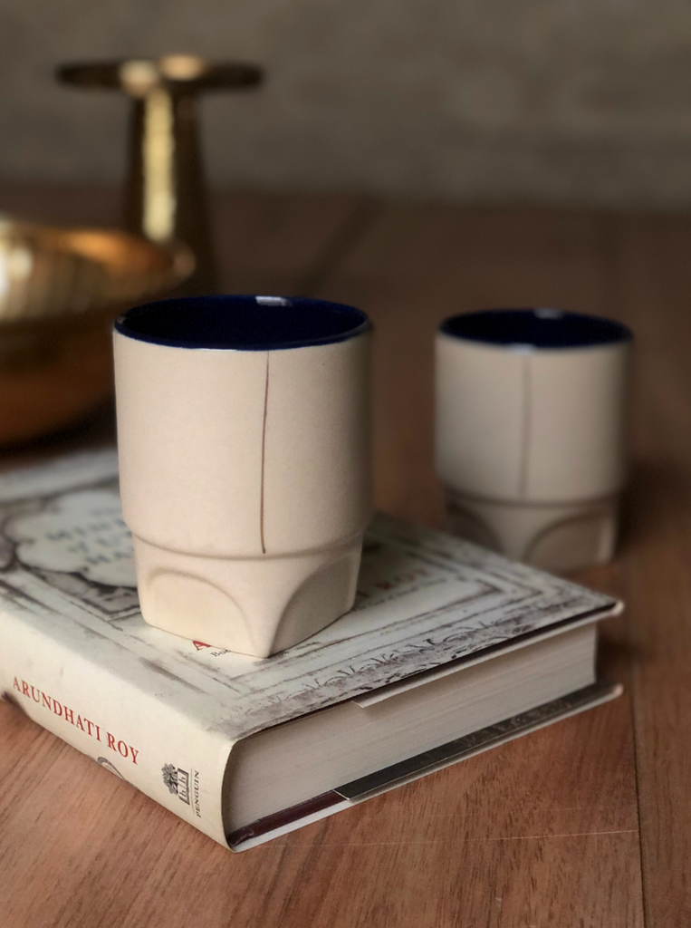 Ivory | Blue Ceramic Mug