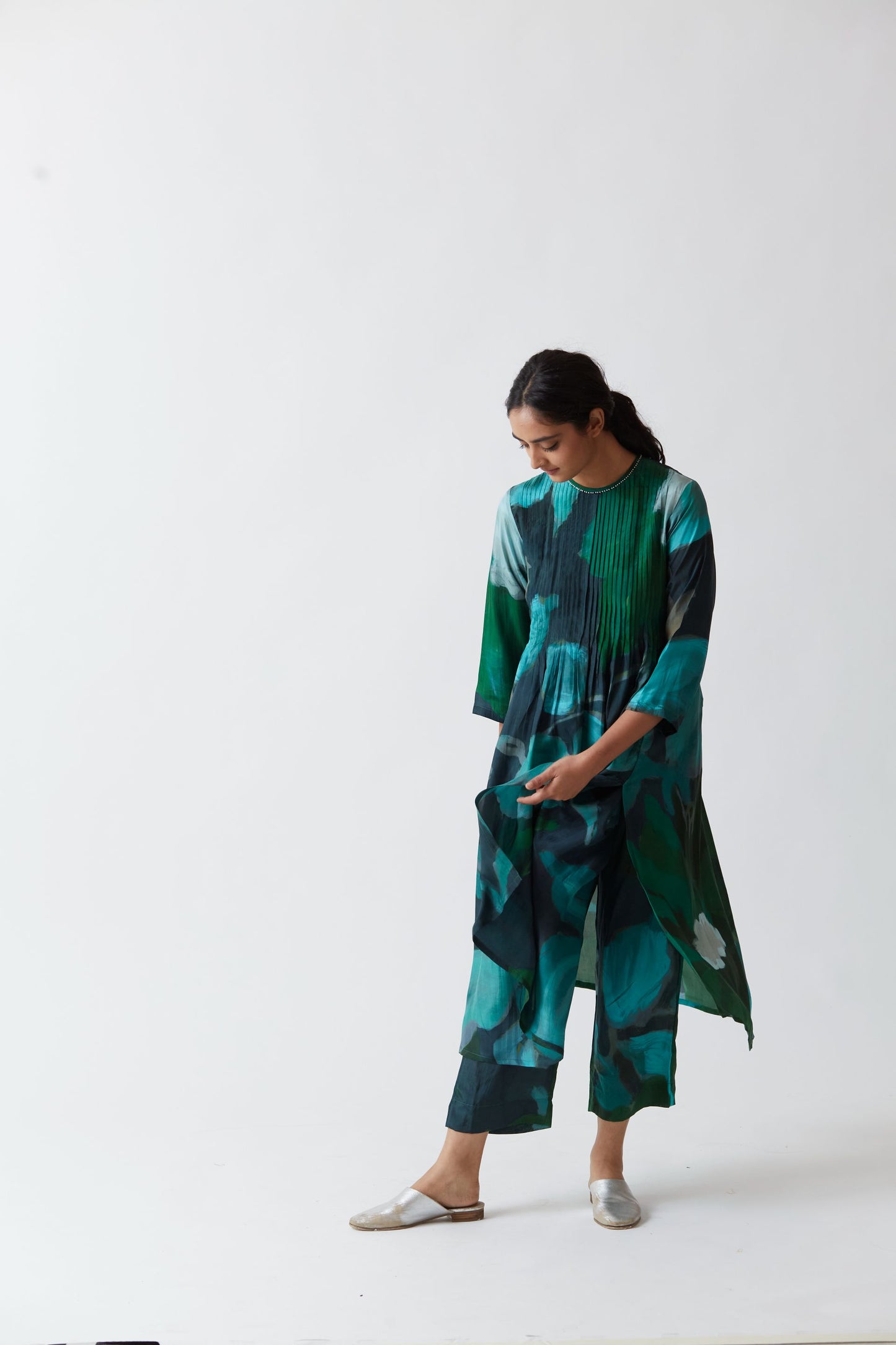 Emerald Silk Kurta Set