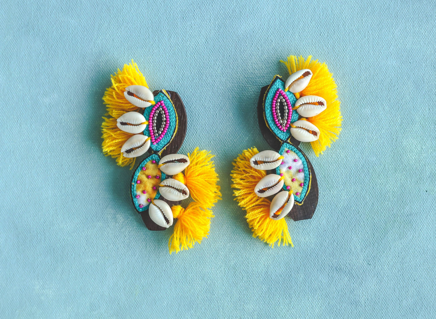 Embroidered Cowri Shells