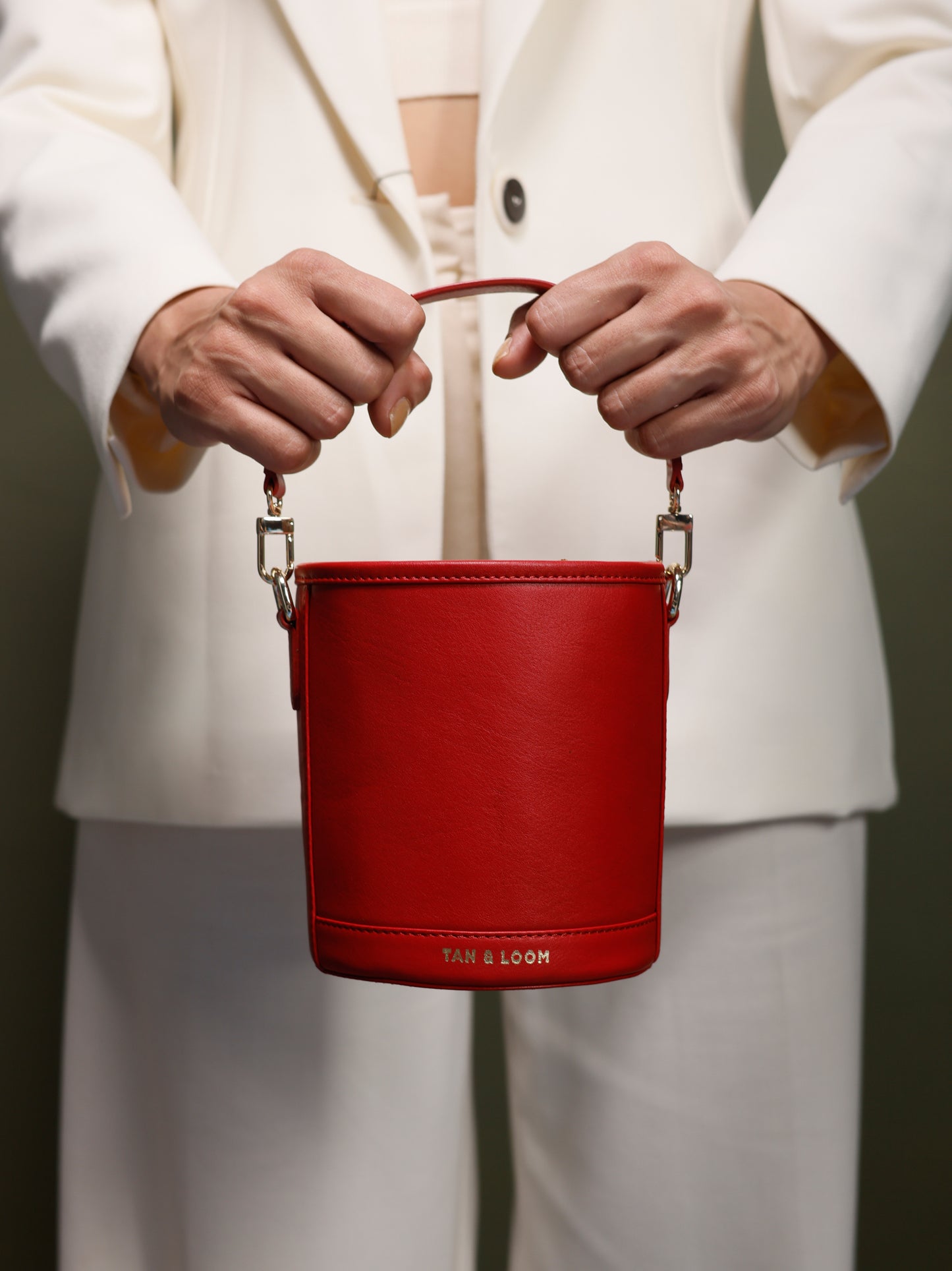 Barrel Potli (Bridal Red Leather)