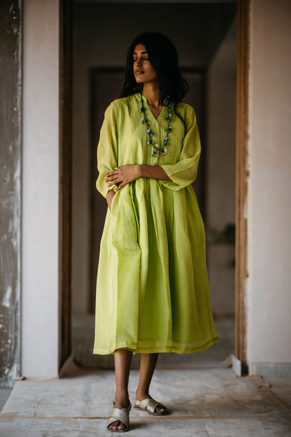 Alora Lime Green Dress