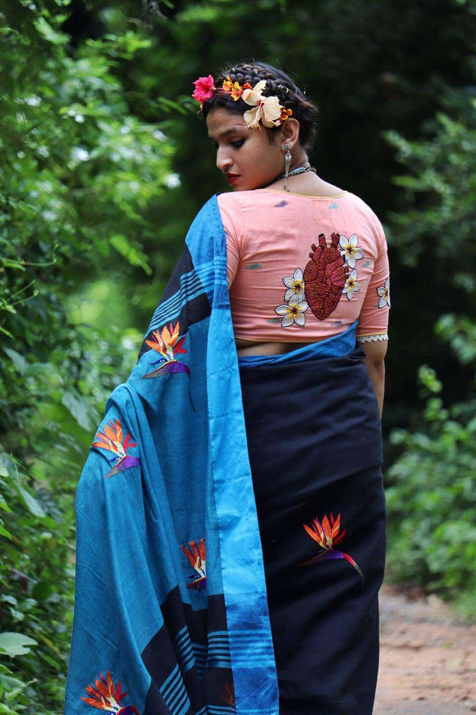 Birds Of Paradise Saree