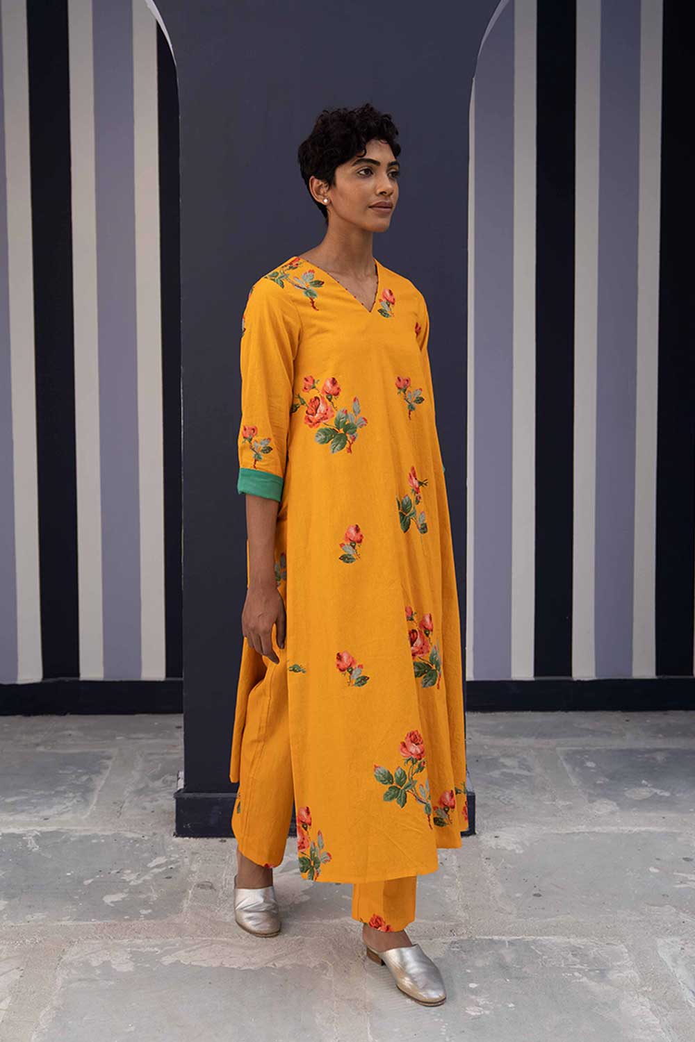 Gulkand Yellow Kurta Set