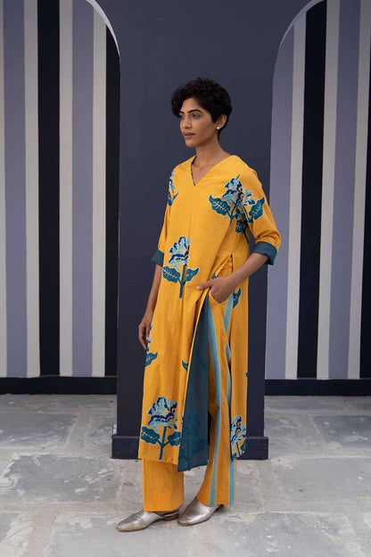 Gulkand Yellow Kurta Set