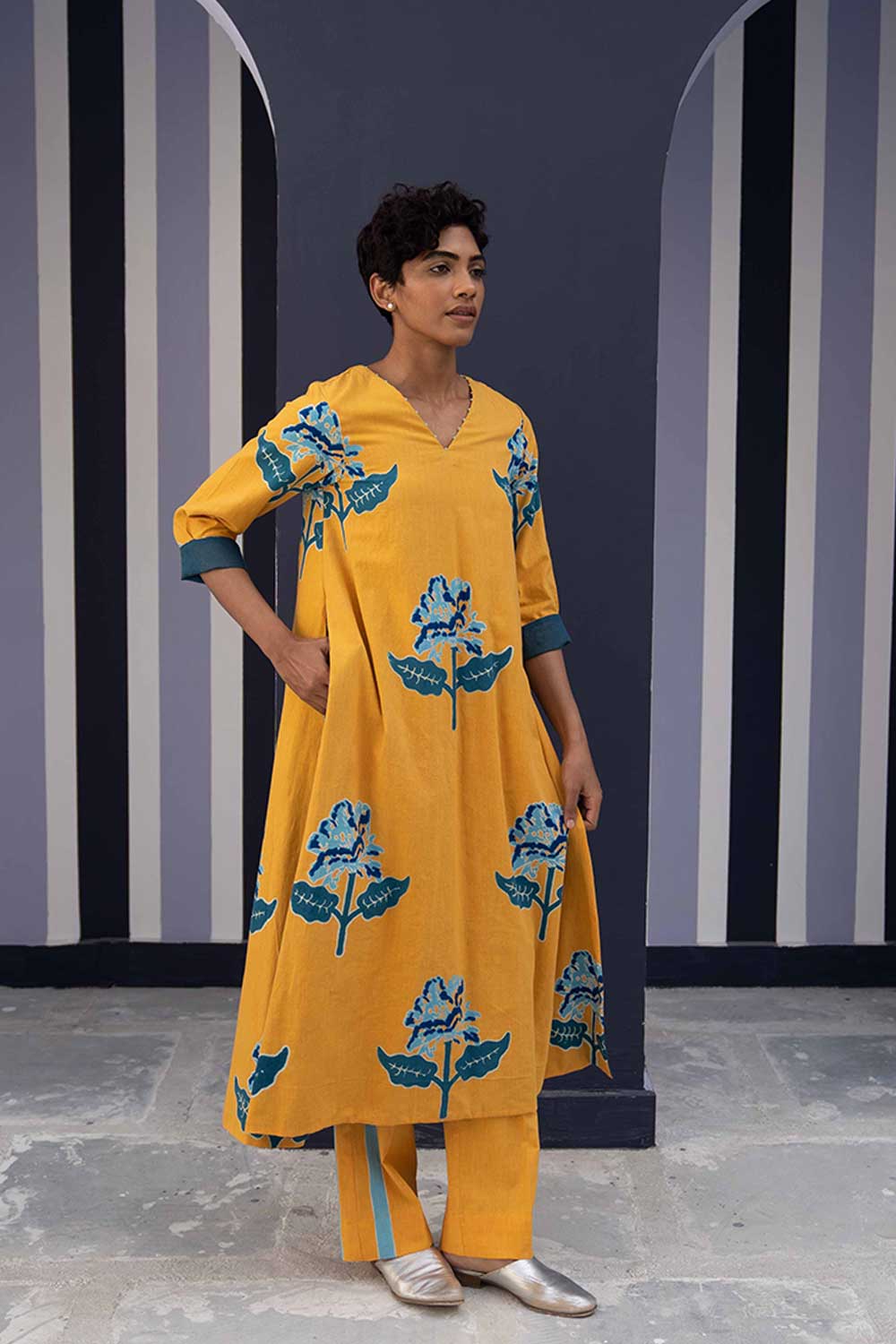 Gulkand Yellow Kurta Set