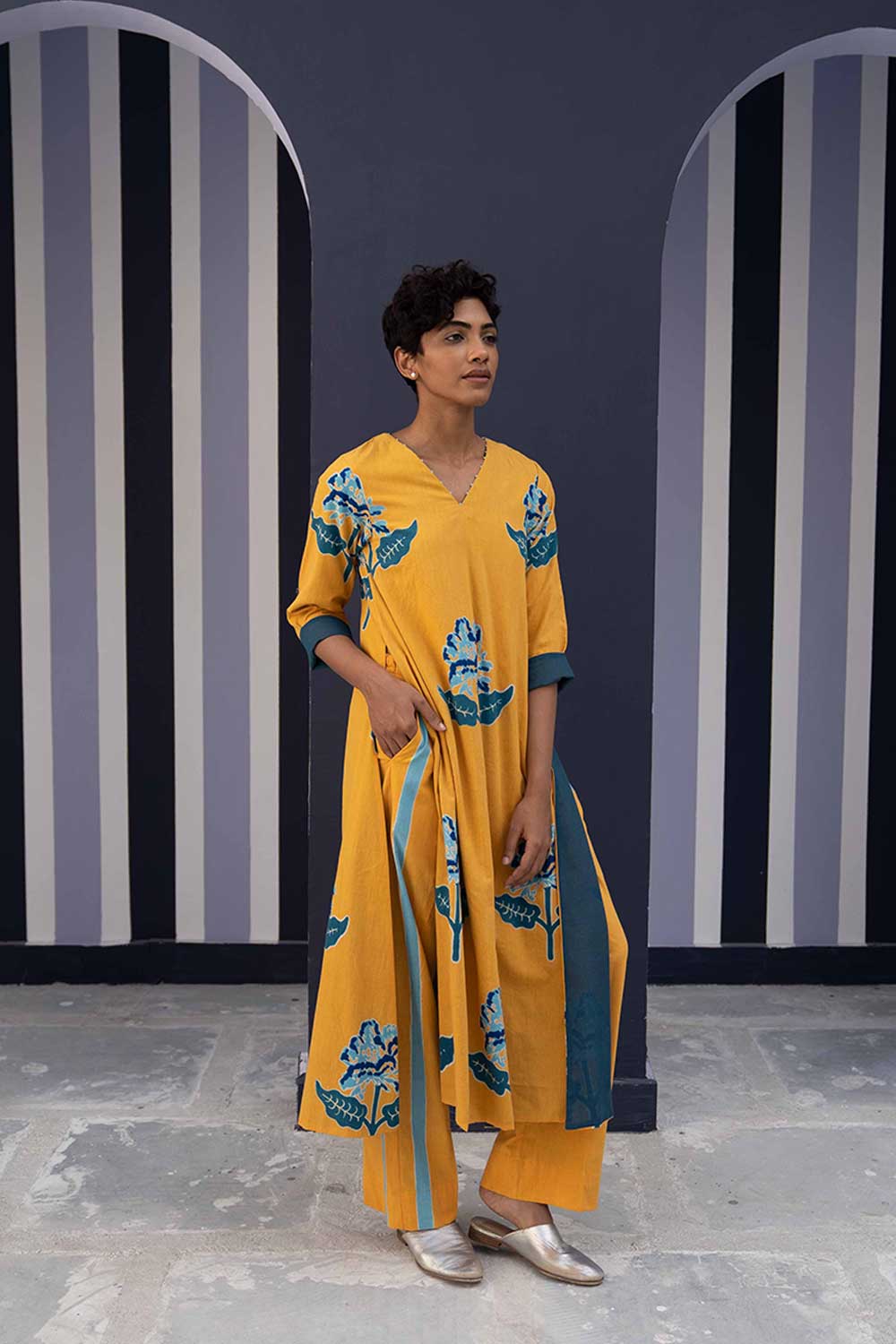 Gulkand Yellow Kurta Set