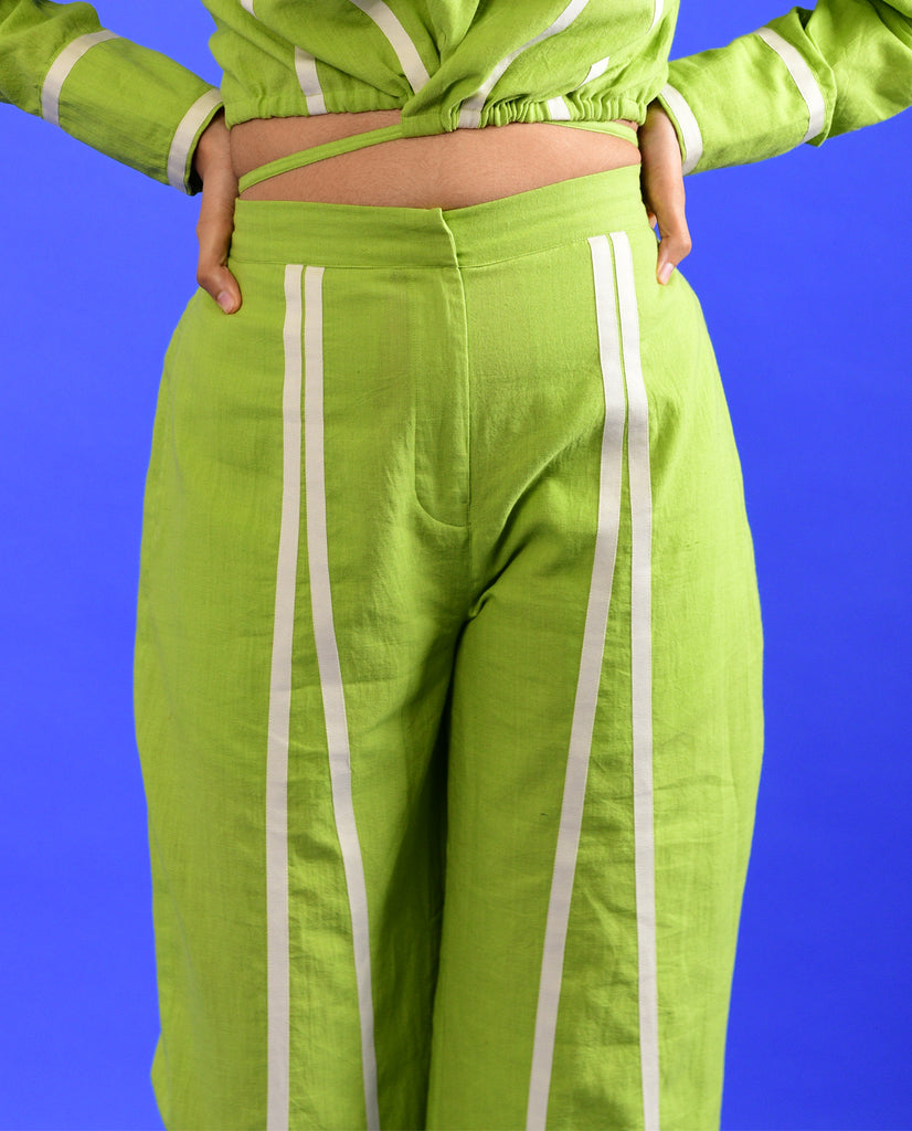 TZ TRACK PANTS (BLACK/Green Neon)