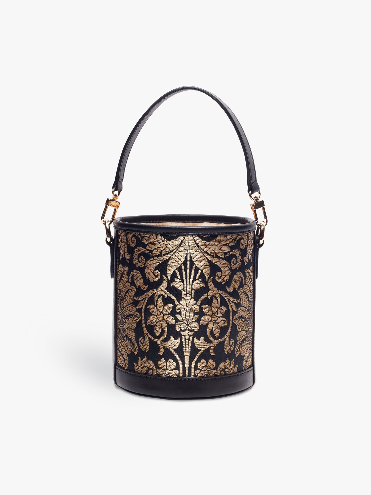 Barrel Potli (Classic Black Brocade)