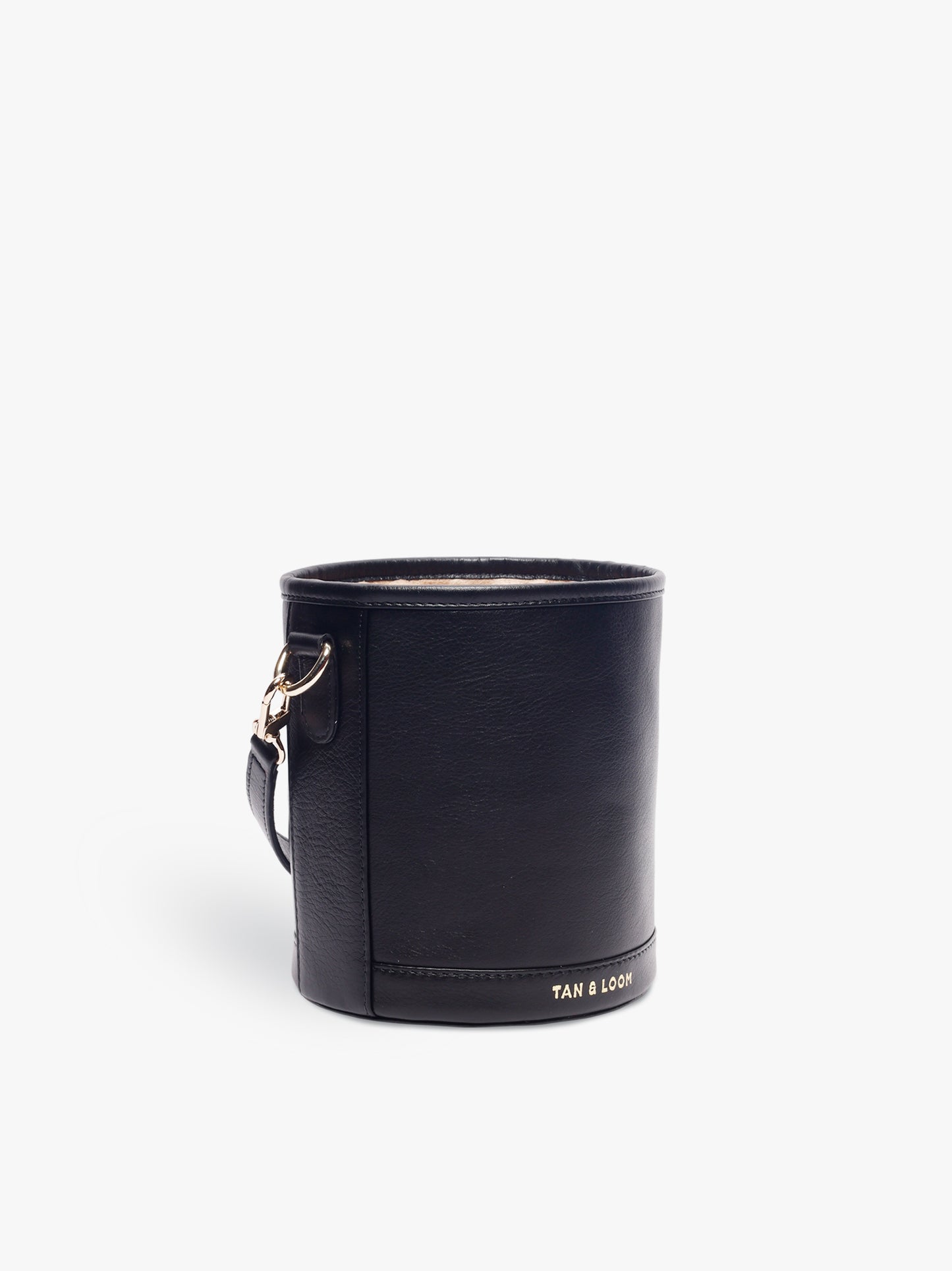 Barrel Potli (Classic Black Leather)