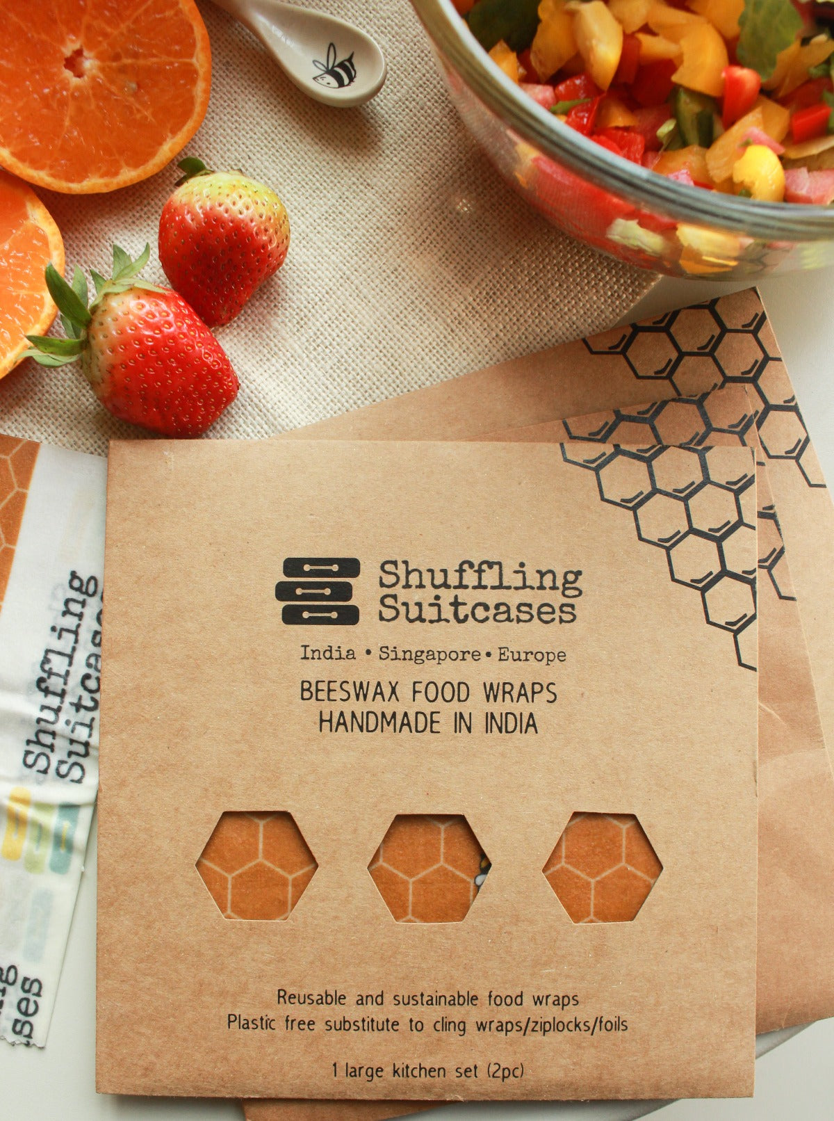 Shuffling Suitcases Beeswax Wrap