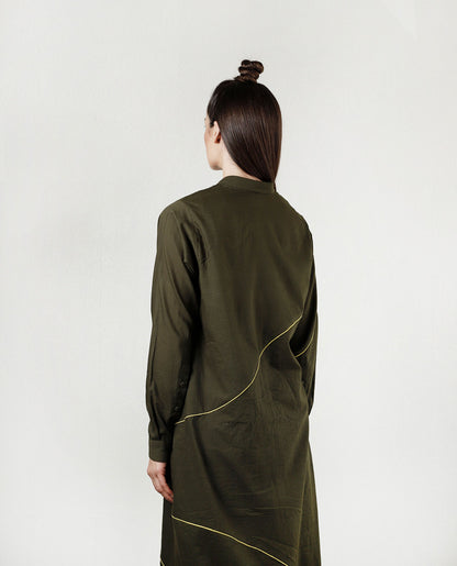 MOVEMENT OLIVE OVERLAY SHIRT