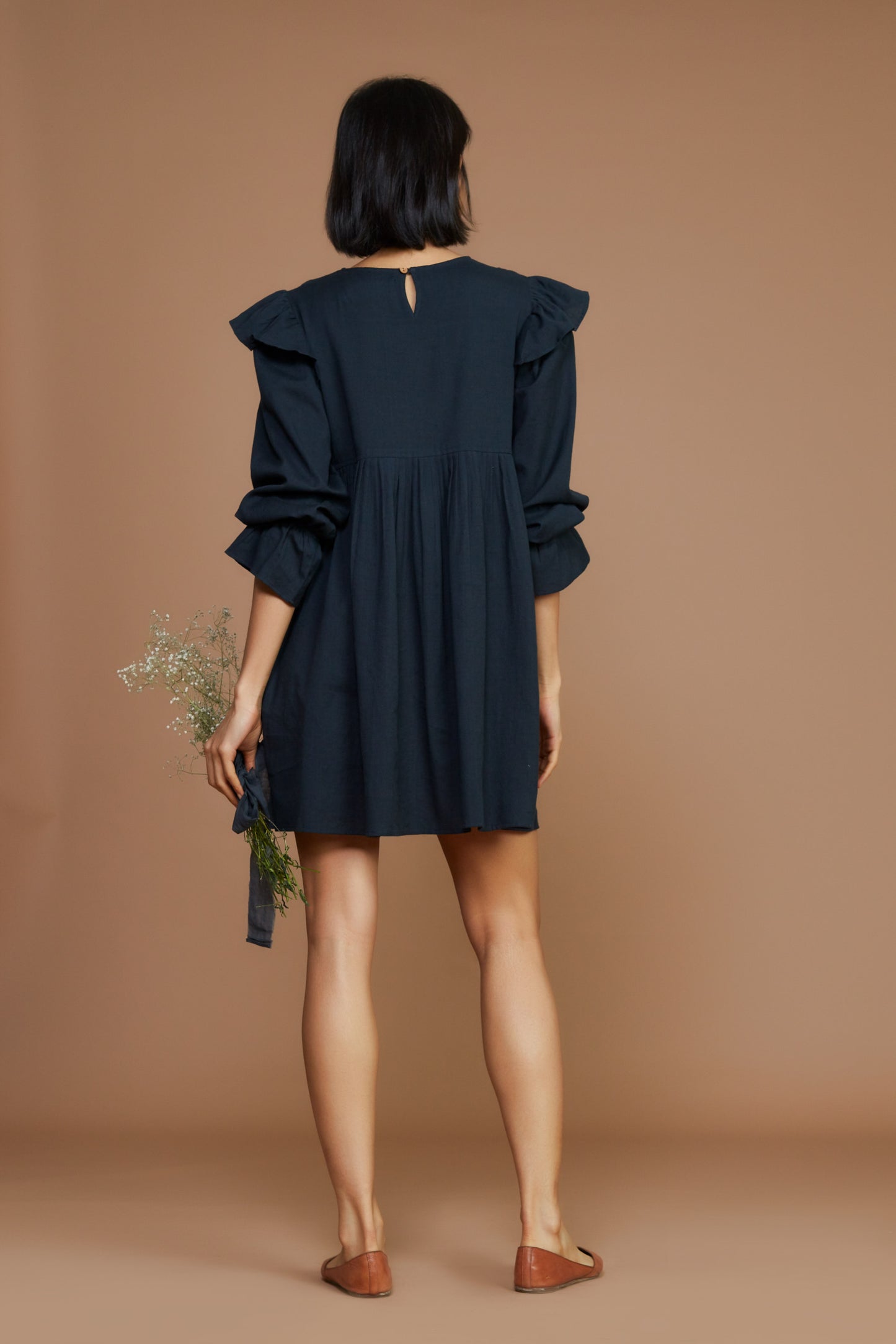 Baliza Charcoal Short Dress