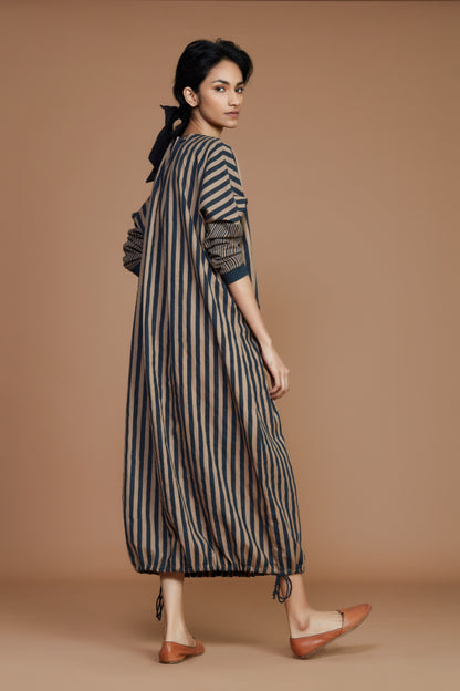 DS Brown Striped Dress