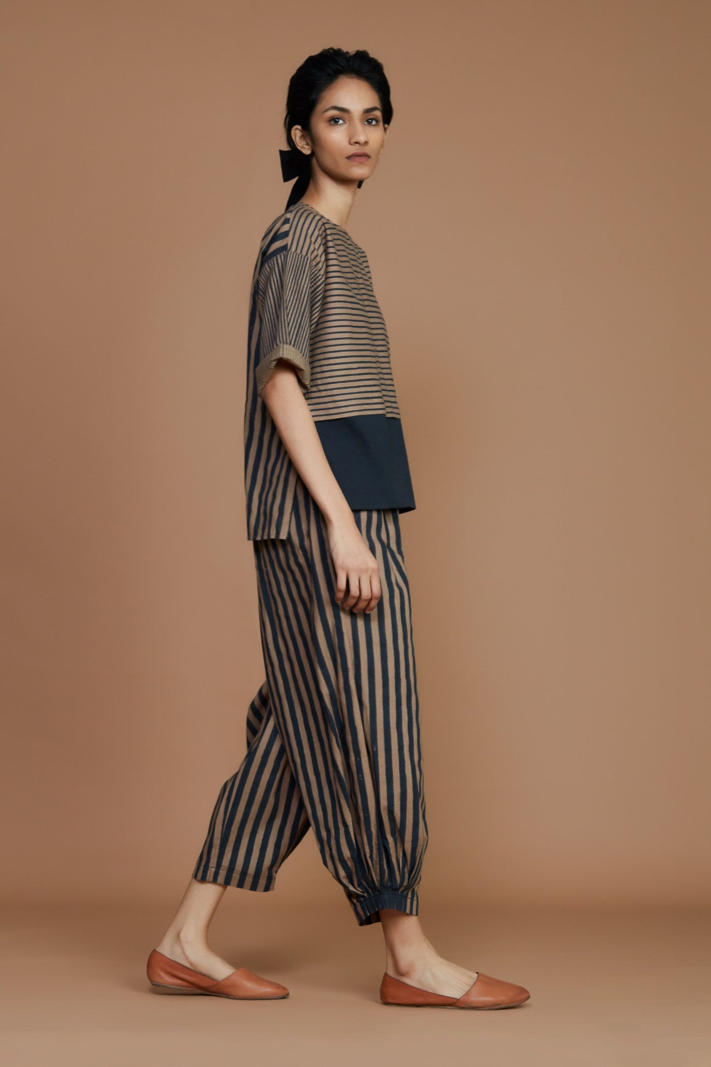 Brown with Charcoal Striped  NHERA PANT