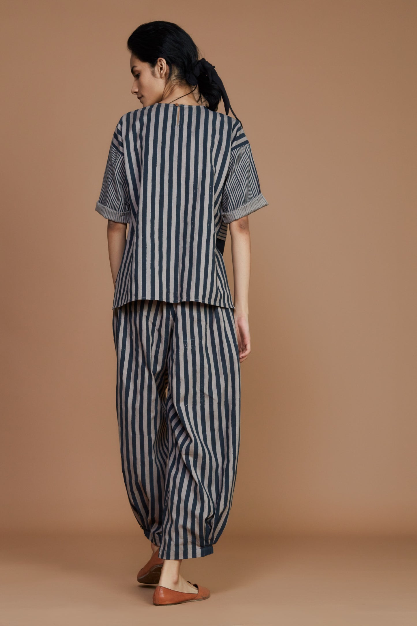 Grey with Charcoal Striped NHera Pants