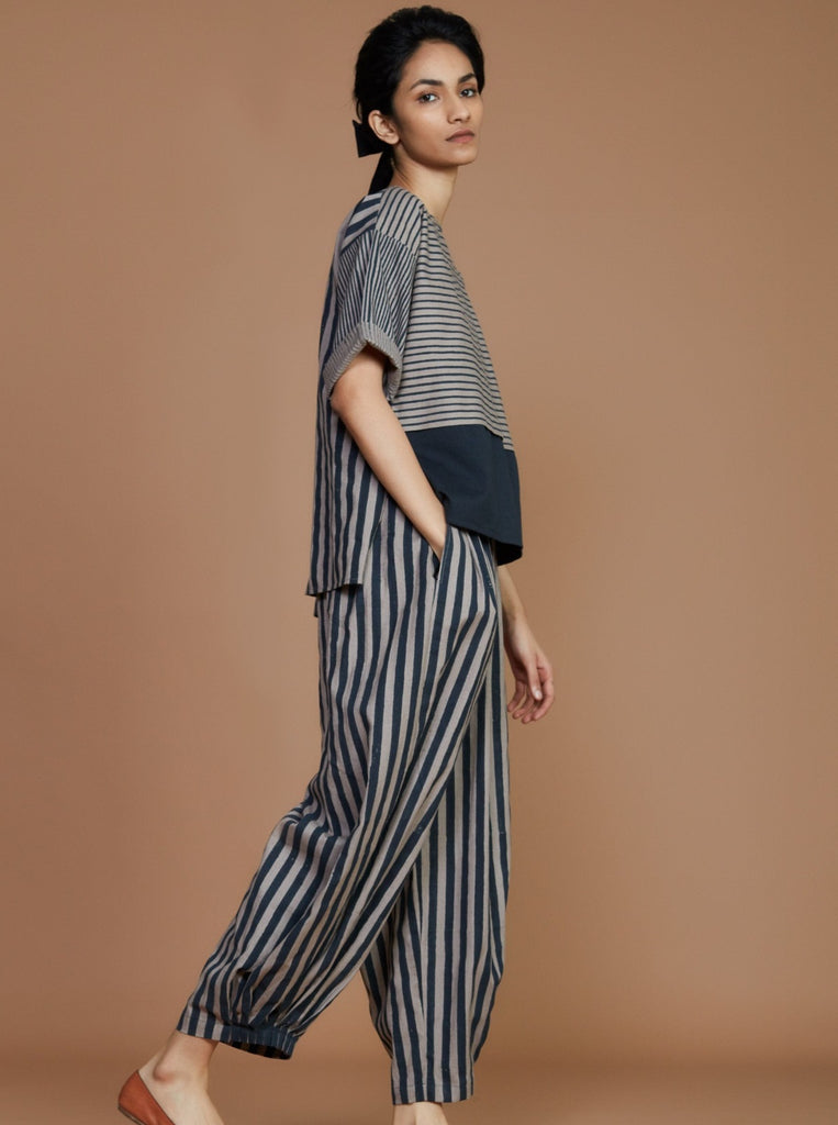 Grey with Charcoal Striped NHera Pants