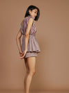 Ivoy with Mauve Striped PL Shorts
