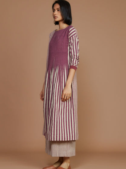 Ivory with mauve Striped RE pants