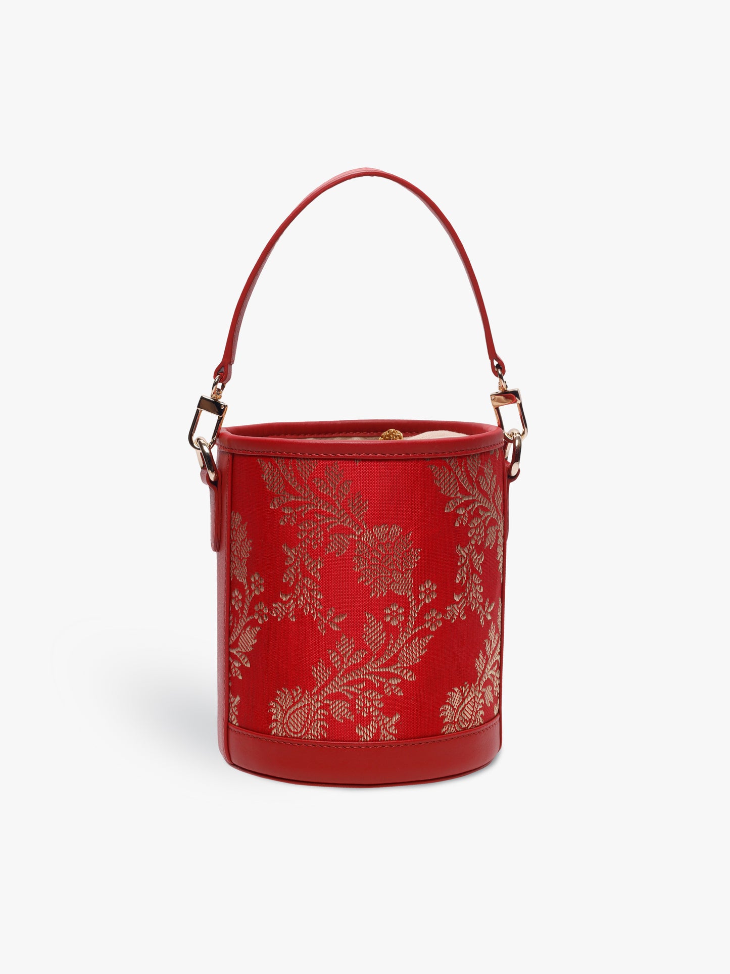 Barrel Potli (Bridal Red Brocade)