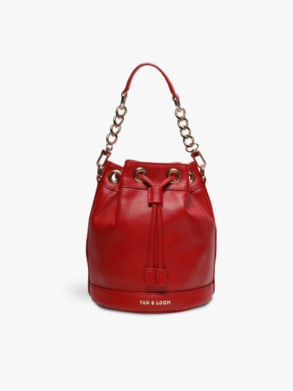 Bombay Bucket (Bridal Red Leather)