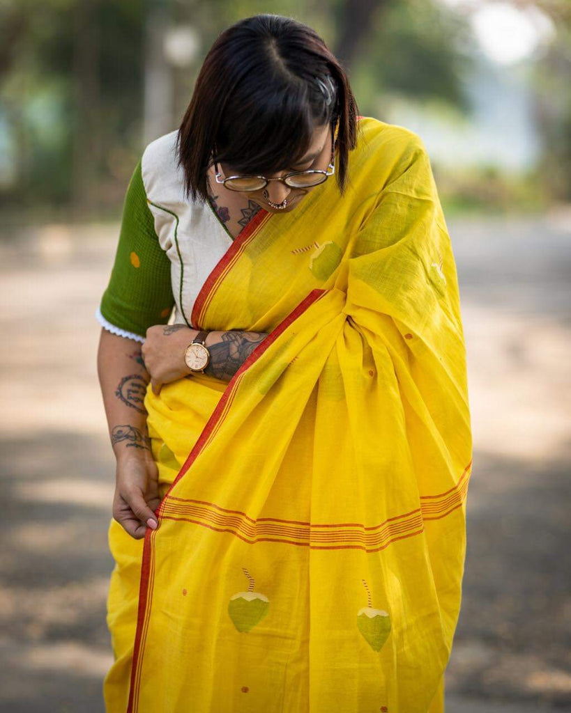 Buy Yellow Sarees for Women by FASHION BOOMS Online | Ajio.com