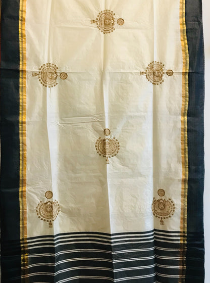 Black Border Gawrod Silk With Kaanbala